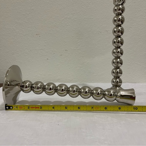 Anthropologie NIB “Sold Out” Set of 2 Small Silver Lumiere Candle Holders - Picture 10 of 12